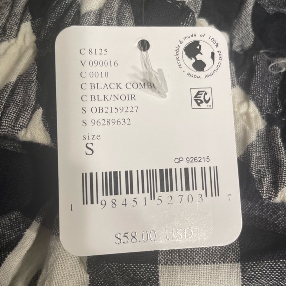 Free People High Waist Black and White Shorts - Picture 9 of 11